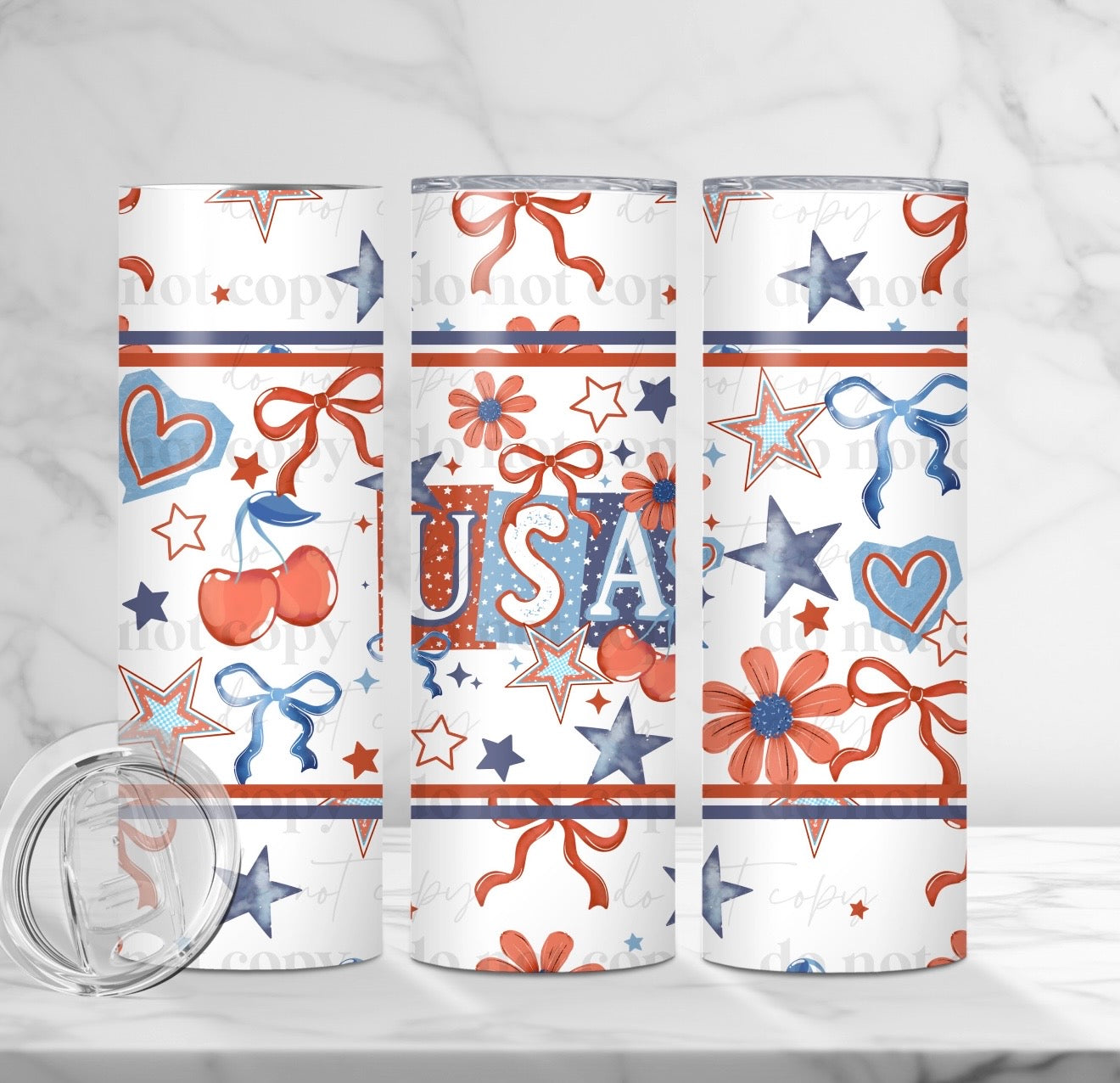USA BOW CHERRY STAR (Cerra 2026): Tumbler/Wrap