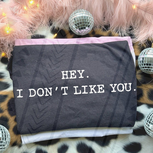 HEY I DON'T LIKE YOU (Kai&Co 2026): *DTF* Transfer