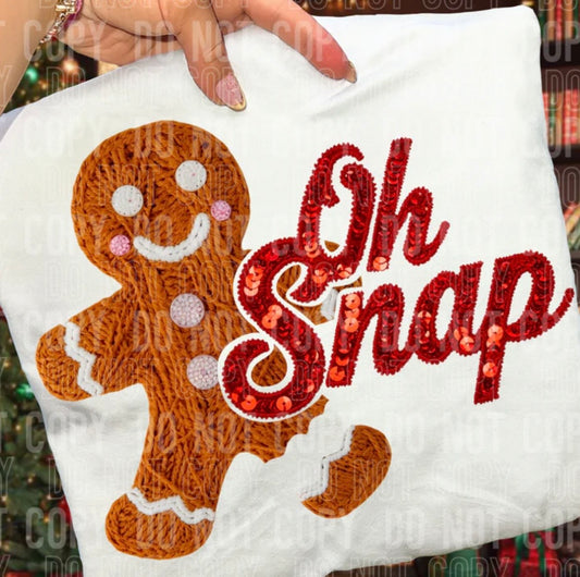 OH SNAP GINGERBREAD (SBB): *COMPLETED SHIRT*