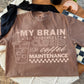 MY BRAIN IS TEMPORARILY CLOSED FOR COFFEE (SBB): *COMPLETED SHIRT*
