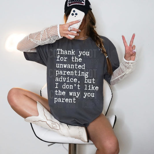 THANK YOU FOR THE UNWANTED PARENTING (SBB 2026): *COMPLETED SHIRT*