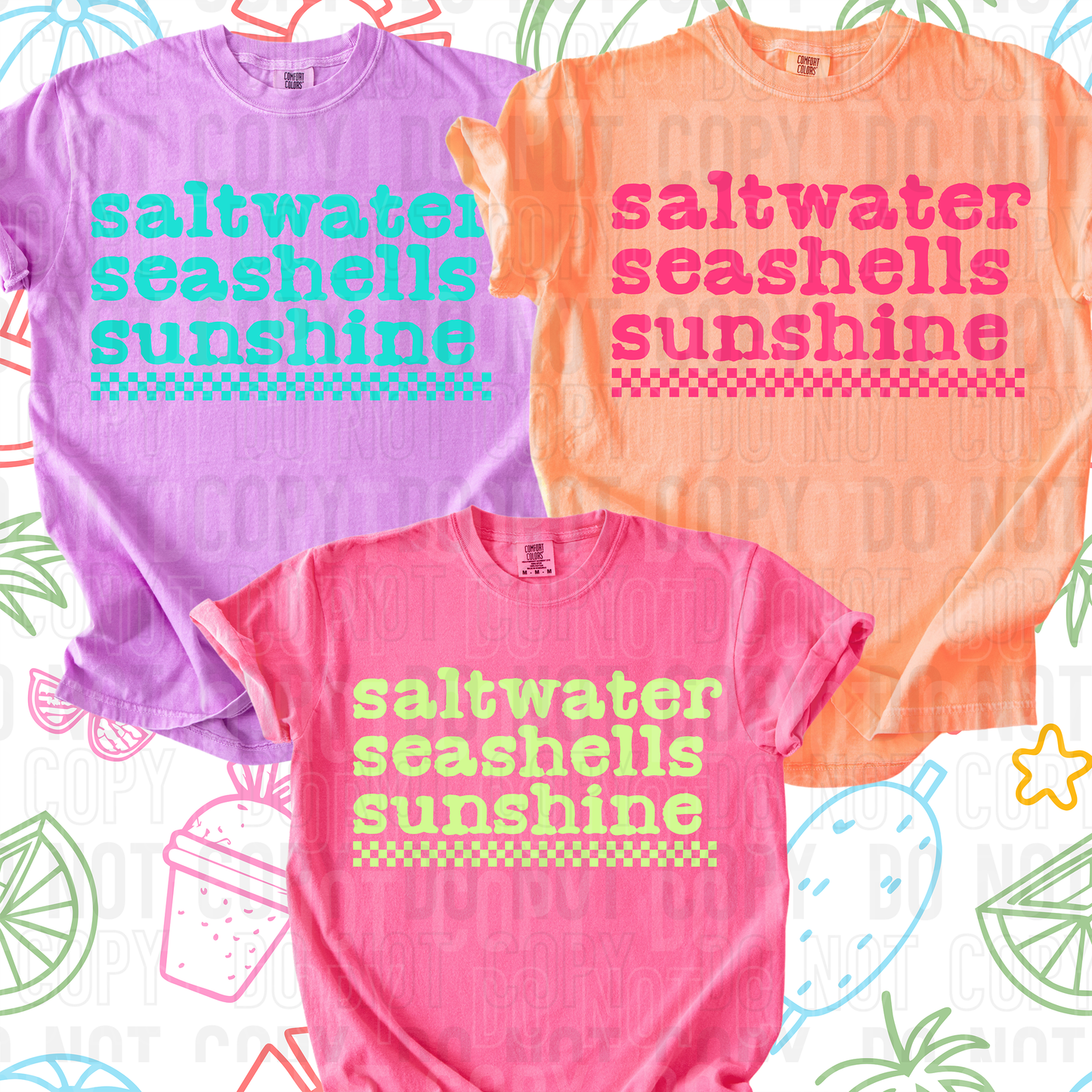 SALTWATER SEASHELLS SUNSHINE - (SBB): *DTF* Transfer