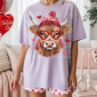 VALENTINE HIGHLAND COW (SBB 2026): *COMPLETED SHIRT*