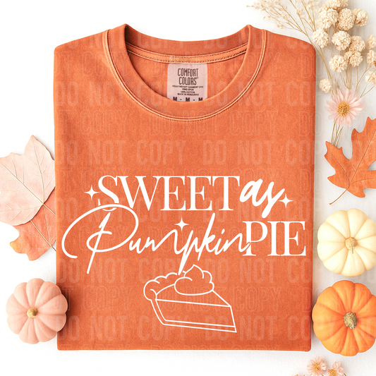 SWEET AS PUMPKIN PIE WHITE - (SBB): *DTF* Transfer
