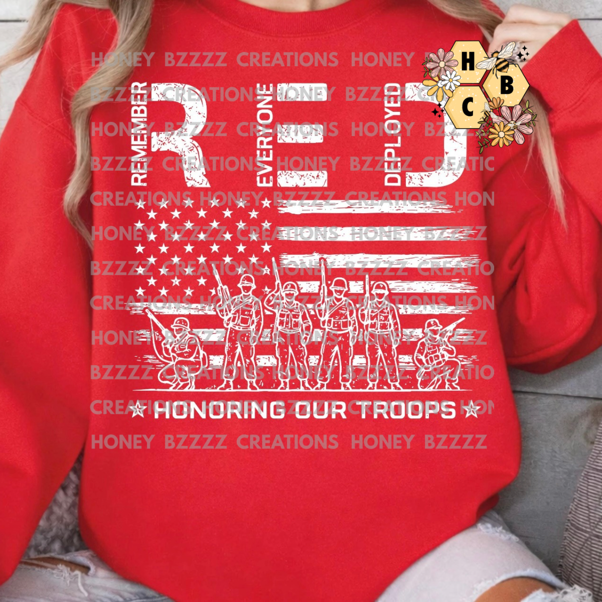 R.E.D. HONORING OUR TROOPS: *COMPLETED SHIRT*