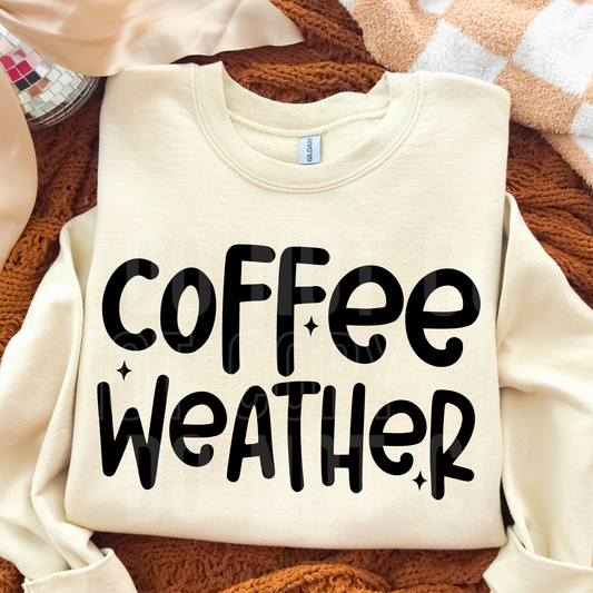 COFFEE WEATHER BLACK - (SBB): *DTF* Transfer
